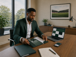 A sports agent working on brand building